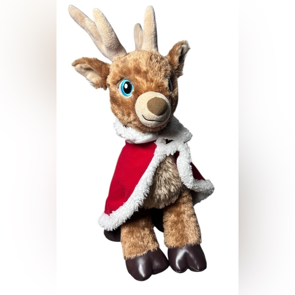 BUILD-A-BEAR WORKSHOP Santa's Reindeer "Glisten Merry Mission" Plush‎ w/Cape